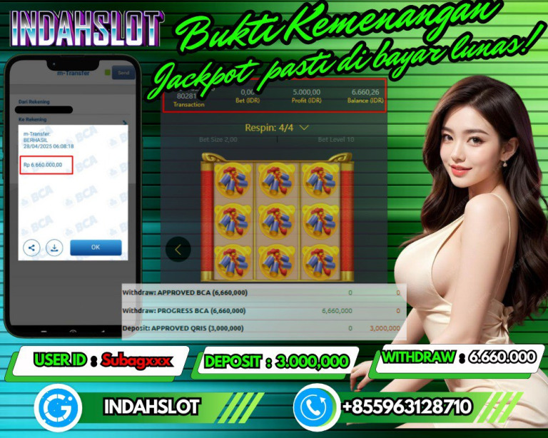 INDAHSLOT JACKPOT FORTUNE TIGER Rp.6.660,000,- LUNAS!!