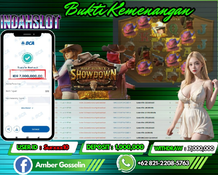 INDAHSLOT JACKPOT WILD BOUNTY SHOWDOWN Rp.7,000,000,- LUNAS!!