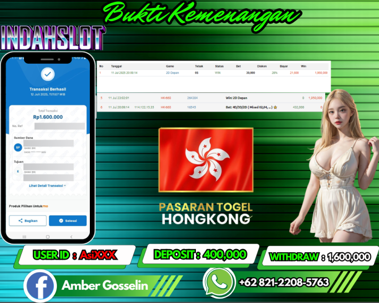 INDAHSLOT JACKPOT HK 2D DI DEPAN Scatter Rp.1,600,000,- LUNAS!!