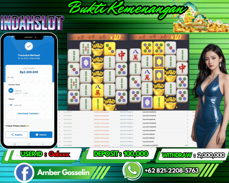 INDAHSLOT JACKPOT MAHJONG WAYS Rp.2,300,000,- LUNAS!!