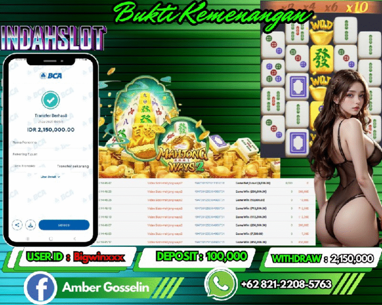 INDAHSLOT JACKPOT MAHJONG WAYS 2 Rp.2,150,000,- LUNAS!!