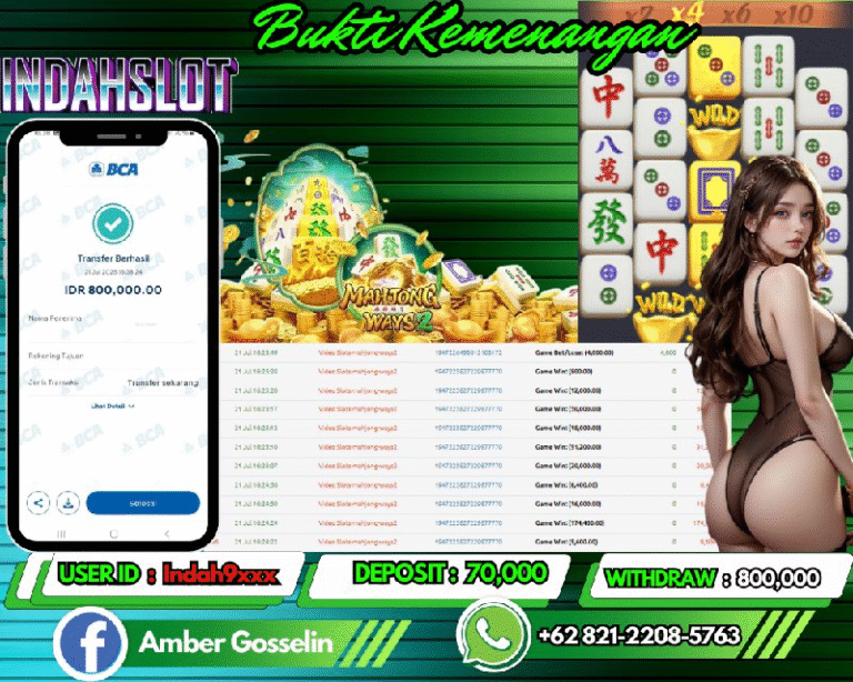 INDAHSLOT JACKPOT MAHJONG WAYS 2 Rp.800,000,- LUNAS!!