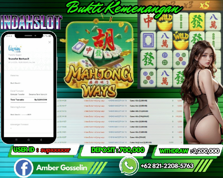 INDAHSLOT JACKPOT MAHJONG WAYS Rp.3,200,000,- LUNAS!!