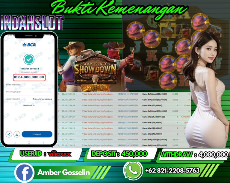 INDAHSLOT JACKPOT WILD BOUNTY SHOWDOWN Rp.4,000,000,-,- LUNAS!!