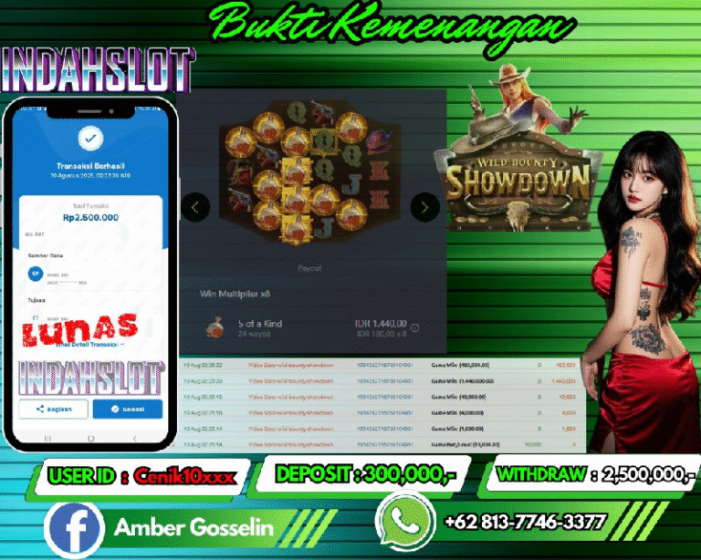 INDAHSLOT JACKPOT Wild Bounty Showdown Rp.2,500,000,- LUNAS!!