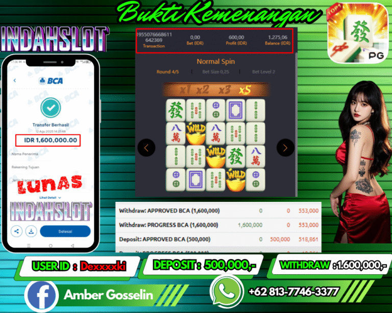 INDAHSLOT JACKPOT MAHJONG WAYS 1Rp.1,600,000,- LUNAS!!
