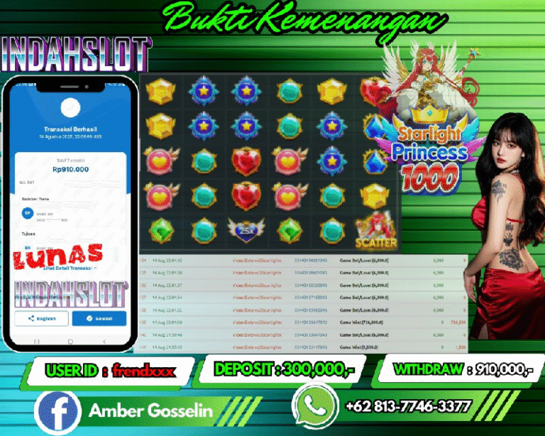 INDAHSLOT JACKPOT STARLIGHT PRINCESS 1000 Rp.910,000,- LUNAS!!
