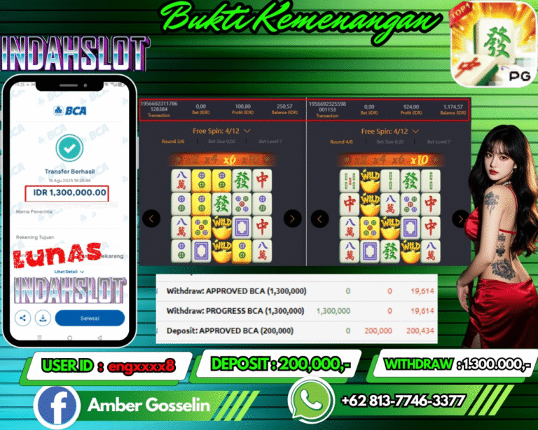 INDAHSLOT JACKPOT MAHJONG WAYS 1 Rp.1,300,000,- LUNAS!!