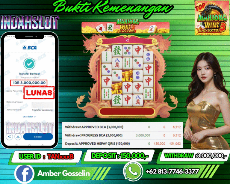 INDAHSLOT JACKPOT Mahjong Wins 3 – Black Scatter Rp.3.000,000,- LUNAS!!